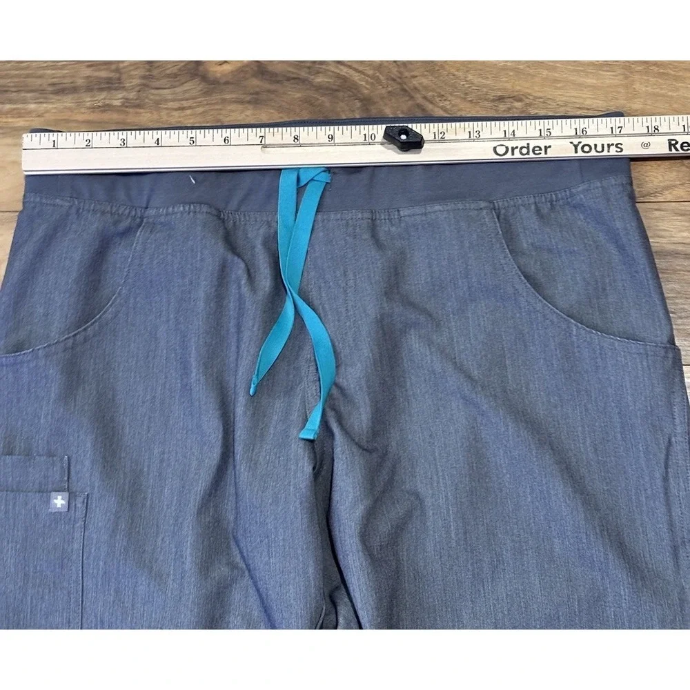 Figs‎ Womens L Kade Cargo Scrub Pants Gray Stretch Technical Collection Medical